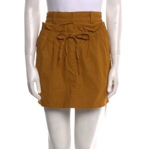 A.L.C. Kent Paperbag Waist Tie Neutral Earth Tone Natural Linen  Skirt Size 0